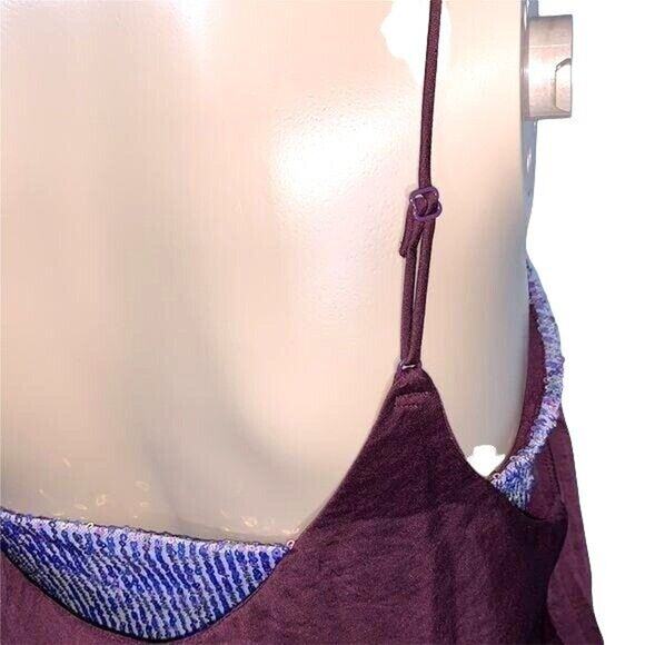 Free People Womens Camisole Tank Top Turn It On Sequin Vetiver Bloom Small - Picture 7 of 16